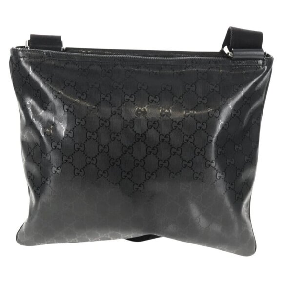 GUCCI GG implementation Shoulder Bag PVC Black Silver 201446 Auth am9344V - Picture 2 of 16